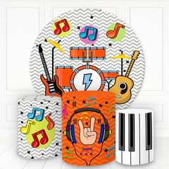 Lofaris Rock Of Music Lovely Piano Round Backdrop Kit For Kid