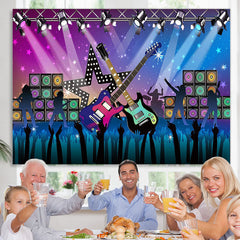 Lofaris Rock Star Vacation Karaoke Birthday Party Backdrop