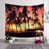 Load image into Gallery viewer, Lofaris Romantic Coconut Tree Grove Sunset Beach Wall Tapestry