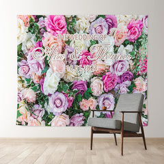 Lofaris Romantic Beautiful Flower Wall Wedding Party Backdrop