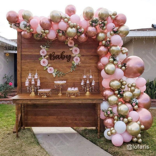Lofaris Rose Gold 148 Pack Balloon Arch Kit | Party Decorations - White