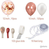 Load image into Gallery viewer, Lofaris Rose Gold DIY 130 Pack Balloon Arch Kit | Party Decorations - White