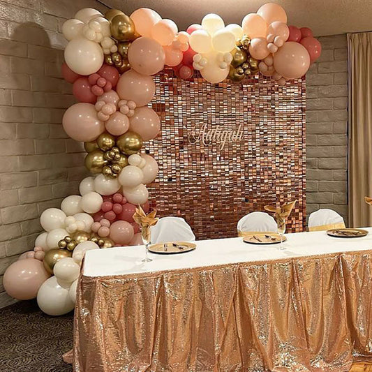 Lofaris Dark Gold Shimmer Wall Panels | Wedding Event Party Decorations