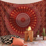 Load image into Gallery viewer, Lofaris Rose Red Lotus Bohemian Abstract Divination Wall Tapestry