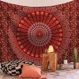Load image into Gallery viewer, Lofaris Rose Red Lotus Bohemian Abstract Divination Wall Tapestry
