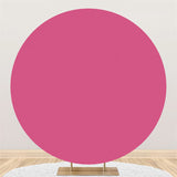 Load image into Gallery viewer, Lofaris Rose Red Solid Color Happy Birthday Circle Backdrop