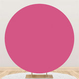 Load image into Gallery viewer, Lofaris Rose Red Solid Color Happy Birthday Circle Backdrop