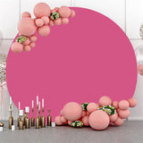 Load image into Gallery viewer, Lofaris Rose Red Solid Color Happy Birthday Circle Backdrop