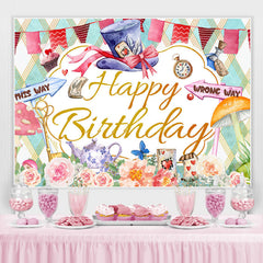 Lofaris Roses Cards Magician Cartoon Themed Birthday Backdrop