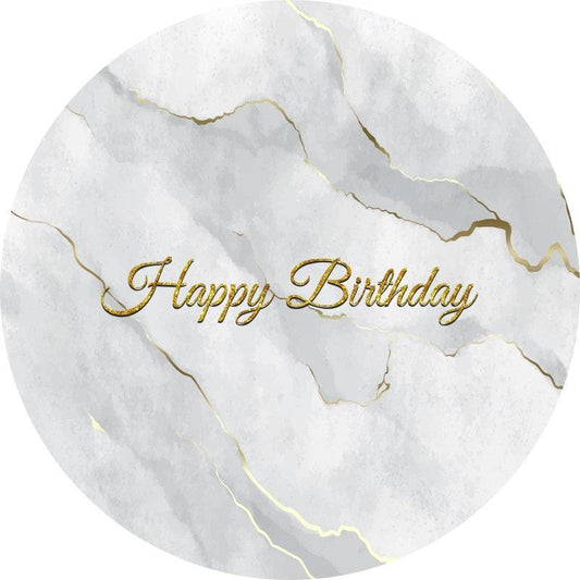Lofaris Round Abstract Marbling Birthday Backdrop For Party