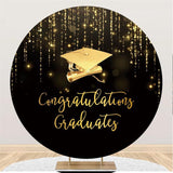 Load image into Gallery viewer, Lofaris Round Bachelor Cap Congratulatiaons Graduate Backdrop