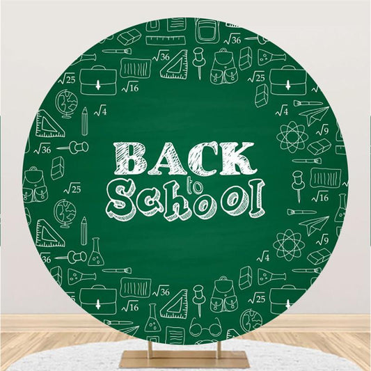 Lofaris Round Blackboard Stationery Back To School Backdrop