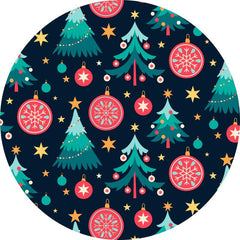 Lofaris Round Christmas Hexagon Tree Merry Chrismas Backdrop