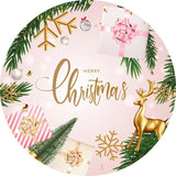 Load image into Gallery viewer, Lofaris Round Gift Tree And Gold Elk Merry Chrismas Backdrop
