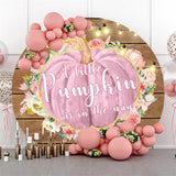 Load image into Gallery viewer, Lofaris Round Pumpkin Brown Stripe Wooden Baby Shower Backdrop
