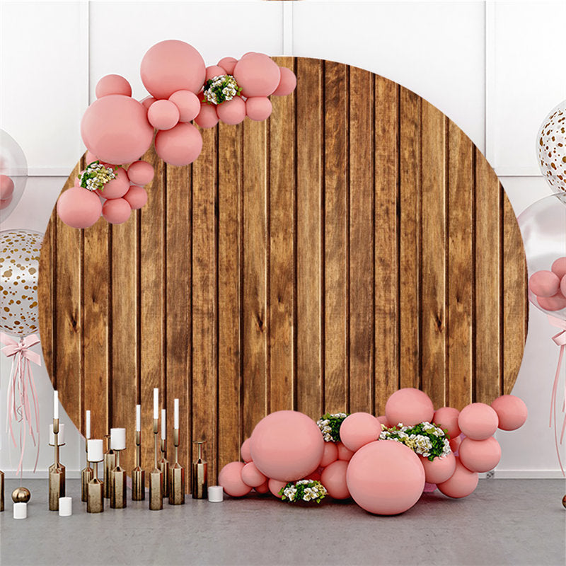 Lofaris Round Simple Wooden Backdrop For A Lot Of Event Party