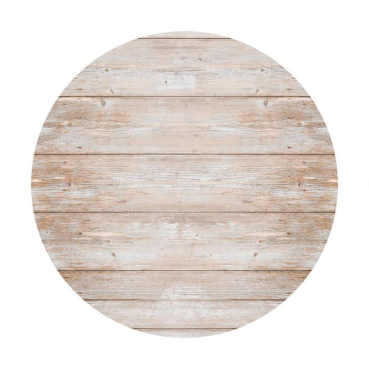Lofaris Round Simple Wooden Happy Birthday Backdrop For Girl