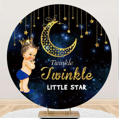 Lofaris Round Twinkle Star Themed Birthday Backdrop For Boy