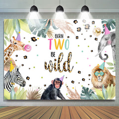 Lofaris Safari Born Two Be Wild Animal Theme Birthday Backdrop
