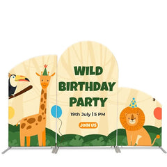 Lofaris Safari Forest Balloon Birthday Arch Backdrop Kit