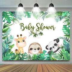 Lofaris Safari Green Trees Themed Gender Baby Shower Backdrop