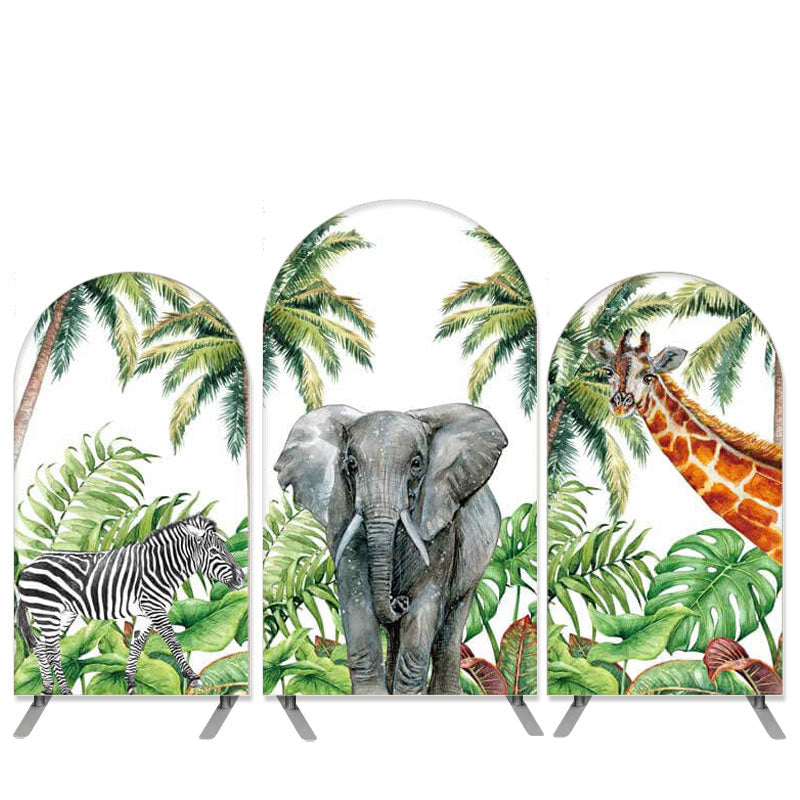 Lofaris Safari Theme Animals Arch Backdrop Kit for Birthday