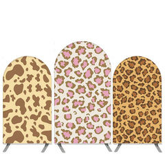 Lofaris Safari Theme Leopard Pattern Happy Birthday Arch Backdrop Kit