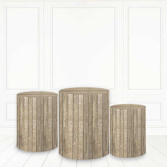 Lofaris Safari Wooden Theme Cake Table Cover Khaki Birthday Pedestal