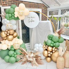 Lofaris Sage Green 103 pcs Latex Balloon Arch Kit | Garland Decorations - Gold