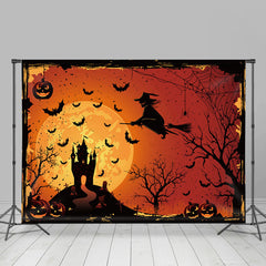 Lofaris Scary Night Pumpkins And Witches Halloween Backdrop