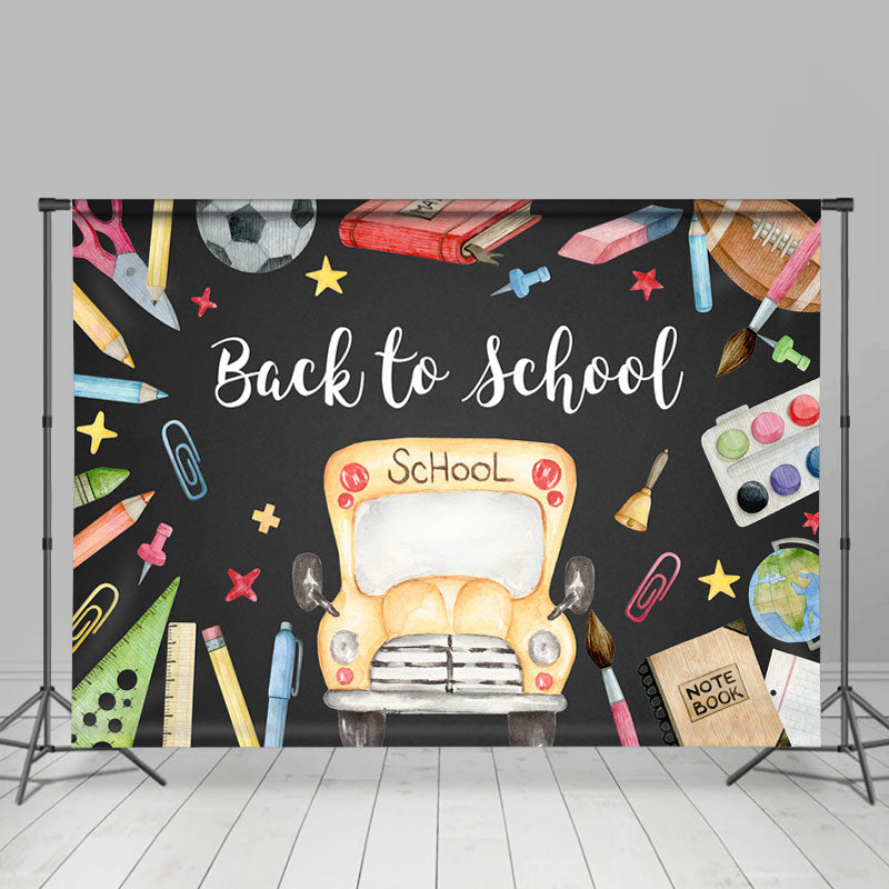 Lofaris School Bus Classroom stationery Back to Backdrop
