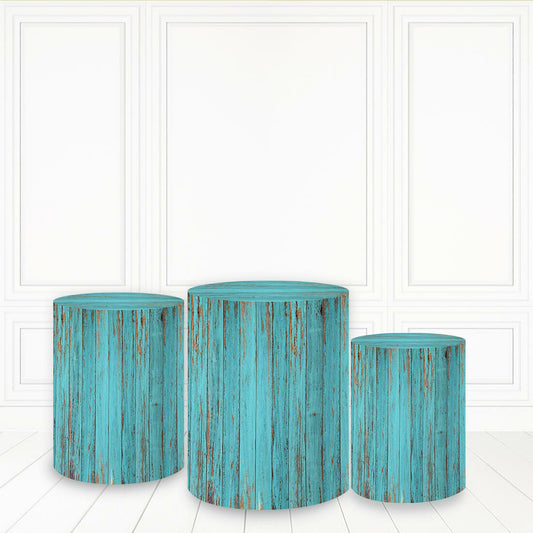 Lofaris Sea Blue Old Retro Style Plinth Cover Birthday Party Pedestal