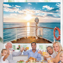 Lofaris Sea Ocean Theme Yacht Travel Birthday Party Backdrop