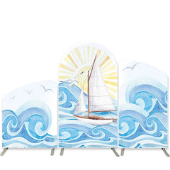Lofaris Sea Sailing Theme Birthday Arch Backdrop Kit For Boy