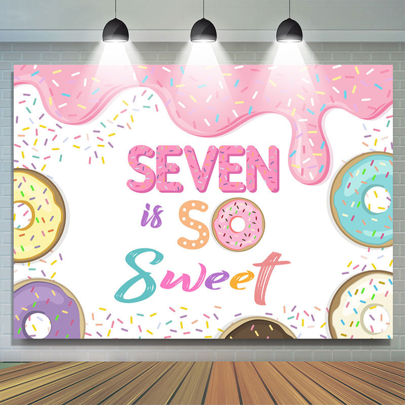 Lofaris Seven Is So Sweet Candyland Happy Birthday Backdrop
