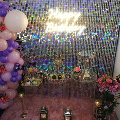 Lofaris Mirror Sequin Backdrop For Bridal Shower Baby Birthday
