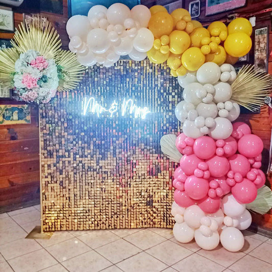 Lofaris Shimmer Panels Wall Backdrop Party Decoration Use For House Birthday Wedding