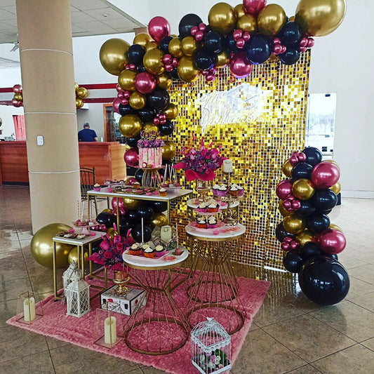 Lofaris Bling Shimmer Photo Backdrop Easy Set For Graduation Birthday