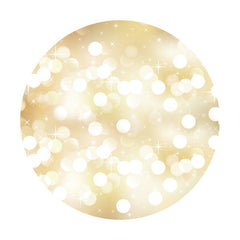 Lofaris Shining White Dots Gold Bokeh Round Backdrops for Party