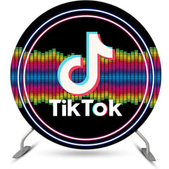Lofaris Shiny Musical Tiktok Themed Circle Party Backdrio Kit