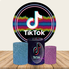 Lofaris Shiny Musical Tiktok Themed Circle Party Backdrio Kit