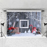 Load image into Gallery viewer, Lofaris Shiny Tree Snowflake Snowman Wooden Christmas Backdrops