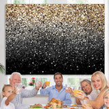 Load image into Gallery viewer, Lofaris Silver And Golden Snowy Bokeh Winter Backdrop