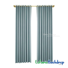 Lofaris Light Blue Waterproof Grommet Top Outdoor Curtains