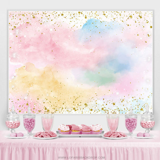 Lofaris Simple Colorful Sky Cloud Happy Birthday Backdrop