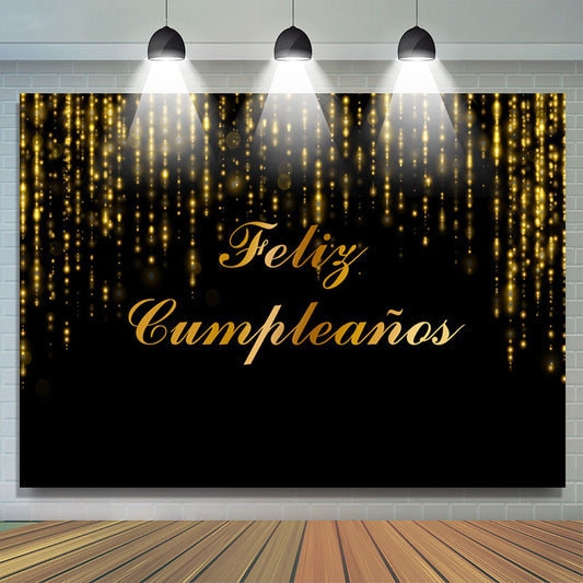 Lofaris Simple Dark Color Bokeh Lines Birthday Backdrop