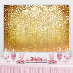 Lofaris Simple Gold Glitter Bokeh Backdrop For Party Decoration