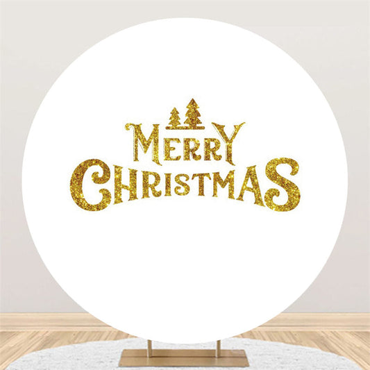 Lofaris Simple Gold Glitter Merry Christmas Party Bakdrops