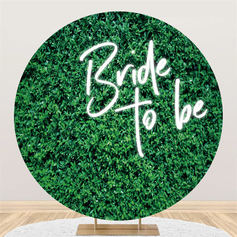 Lofaris Simple Green Leaves Bride To Be Round Wedding Backdrop