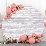 Load image into Gallery viewer, Lofaris Simple Lavender Wood Baby Shower Round Backdrop Decoration